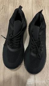 img 8 attached to Мужская теннисная обувь Akk: дышащие сетчатые кроссовки на шнуровке для бега, прогулок и тренировок