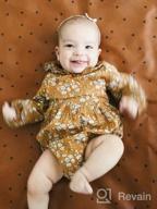 img 1 attached to Adorable Newborn Baby Girl Floral Print Romper With Ruffles And Long Sleeves review by Calvin Booker