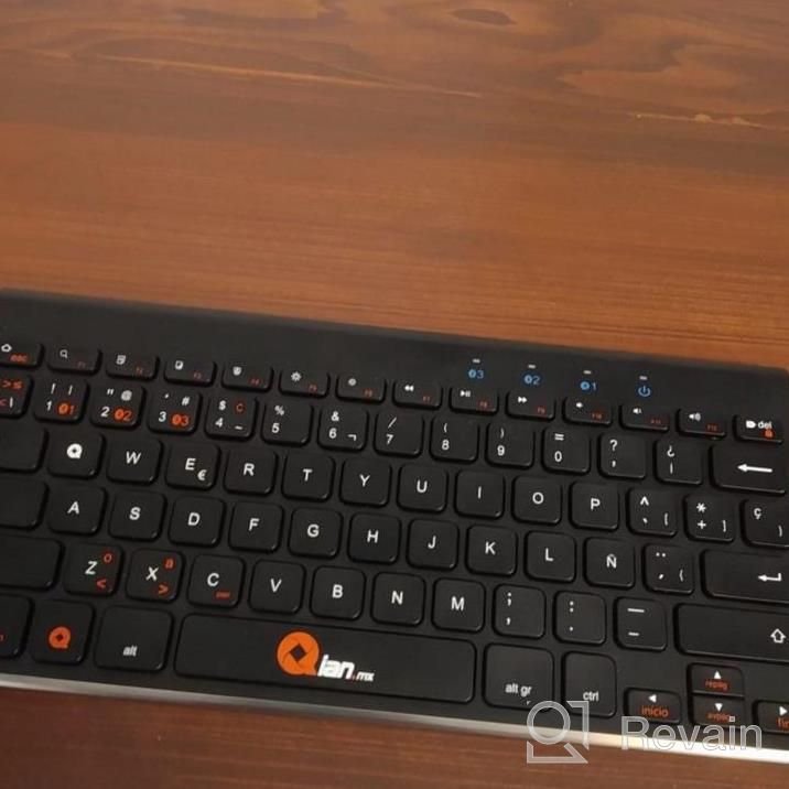 img 1 attached to QIAN SHEJI Bluetooth Compact Keyboard Wireless 3.0 - Spanish 79 Keys, Rechargeable Battery (230Mah) Black (QACTB18003) review by Alejandro White