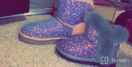 img 1 attached to Odema Glitter Sequin Snow Boots for Toddler Girls with Fur Ankle Booties - Lightweight Winter Snow Boots review by Darryl Montagna