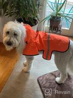 img 1 attached to Waterproof Dog Raincoat With Adjustable Belly Strap, Leash Hole Hooded Slicker Lightweight Breathable Rain Poncho For Small Medium Large Dogs And Puppies - Easy To Wear Reflective Outdoor Protection review by Mike Messerly