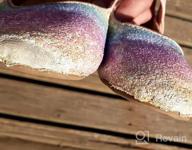 img 1 attached to 🌈 ADAMUMU Glitter Toddler Princess Colorful Flats for Girls' Shoes review by Scott Clark