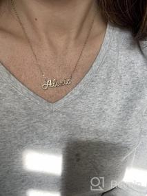 img 8 attached to Customized Ursteel Name Necklace: 14K Gold Plated Personalized Jewelry for Women and Teen Girls