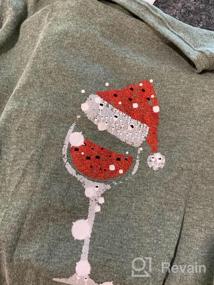img 6 attached to Женская рождественская рубашка с длинным рукавом и шапкой Санта-Клауса, толстовка с круглым вырезом, туника, пуловер