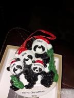 img 1 attached to Polyresin Panda Bear Family Ornament - Personalized Family Of 4 Christmas Ornaments - Unique And Durable Family Décor For 2022 - Ideal Gifts For Mom, Dad, Kids, Grandma, And Grandpa review by Becky Burnett