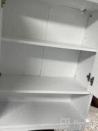 img 1 attached to White Bathroom Cabinet With Adjustable Shelves, Double Doors, And Over-The-Toilet Storage Organizer From UTEX review by Cornelius Reeves