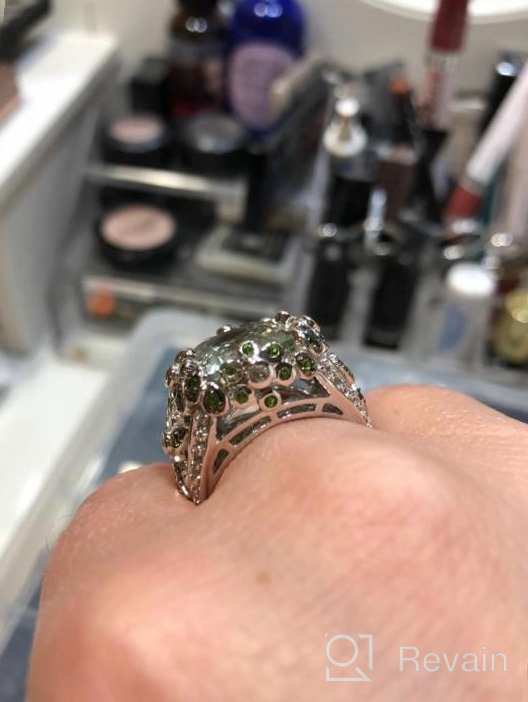 img 1 attached to 💎 Sleek RB Gems Sterling Rhodium Plated Prasiolite Quartz Boys' Jewelry: Superb Style for Young Gentlemen! review by Geoff Foster