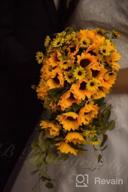 img 1 attached to Bring The Sunshine Indoors: U'Artlines Handmade Artificial Sunflower Bouquets For Weddings And Home Decor (6-Piece Corsage) review by Cedrick Ayudara