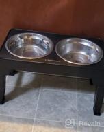 img 1 attached to Adjustable Elevated Dog Bowl Stand With Stainless Steel Bowls For Small, Medium, And Large Dogs - Non-Slip Design For Easy Feeding review by Shane Picot