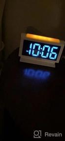 img 5 attached to Цифровые будильники Housbay для спален - удобный ночник, большие числа с диммером дисплея, двойные зарядные устройства USB, 12/24 часа, компактные часы с питанием от розетки для тумбочки, стола, полки