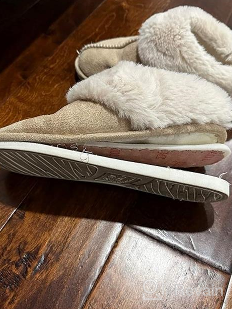 img 1 attached to Stay Cozy All Winter With WATMAID Women'S Memory Foam Fluffy House Slippers review by Quinton Martinez