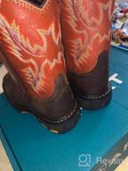 картинка 1 прикреплена к отзыву Детские сапоги ковбоя Ariat Youth Workhog Wide Square Toe Western Cowboy Boot. от David West