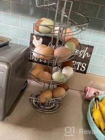 img 5 attached to Sleek And Stylish Egg Skelter: Spiral Design Stainless Steel Dispenser Rack For Convenient Storage And Display In Silver