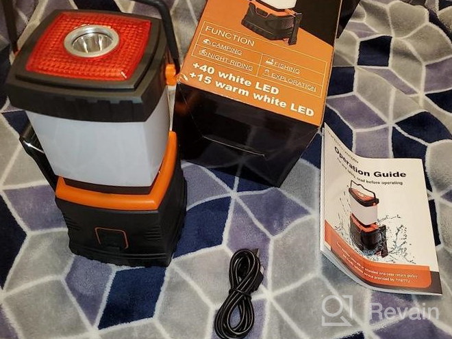 img 1 attached to 3000 Lumen 8 Mode Super Bright LED Camping Lantern - 4400MAh Rechargeable Battery, Perfect For Power Outages, Hurricanes And More! review by Broderick Cash