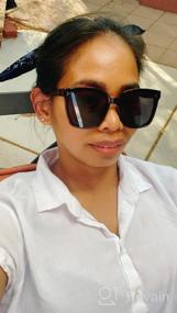 img 6 attached to KALIYADI Retro Trendy Oversized Sunglasses For Women - UV Protection & Classic Style!