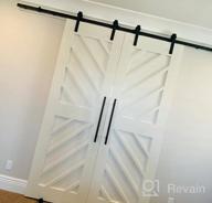 img 1 attached to Transform Your Space With ZEKOO 11 FT Double Barn Door Hardware Kit - Heavy Duty Steel, Black Finish review by Paul Philippe