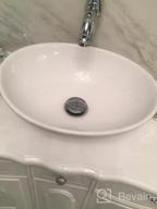 img 1 attached to Modern White Porcelain Ceramic Vessel Vanity Sink Art Basin - Lordear 13X13 Small Round Bowl Bathroom Sink Above Counter review by Geoff Yates