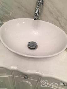 img 5 attached to Modern White Porcelain Ceramic Vessel Vanity Sink Art Basin - Lordear 13X13 Small Round Bowl Bathroom Sink Above Counter