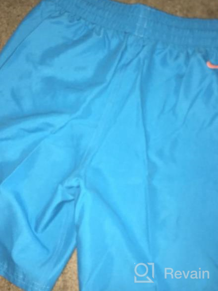 img 1 attached to Nike Boys' Solid Lap 🩲 Volley Short Swim Trunk with Big Logo review by Jesus Carlson