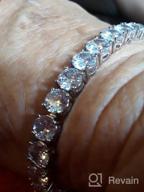 img 1 attached to VOLUKA CZ Tennis Bracelet For Women & Men - White Gold, Gold, Or Rose Gold Plated 7.5In Bracelets With Cubic Zirconia Stones review by Razz Hieb