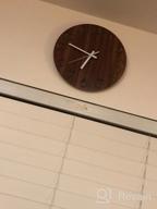 img 1 attached to Rustic Elegance Meets Functionality: 12-Inch Shabby Chic Wooden Wall Clock For Home And Office review by Marty Wainwright