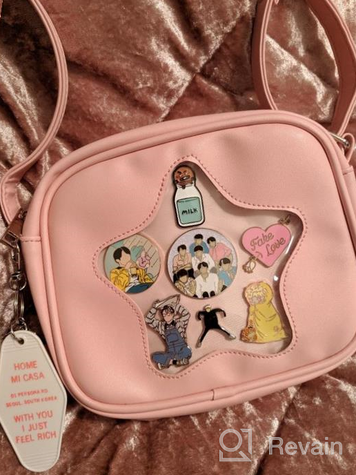 img 1 attached to Small Cat Ita Bag Crossbody Purse With Insert - STEAMEDBUN Pin Display review by Kelly Dorsey