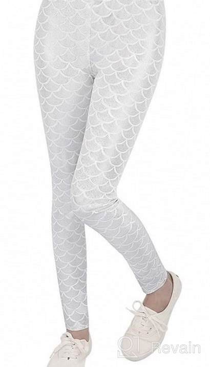 img 1 attached to 🧜 Loxdonz Kids Baby Girls Mermaid Fish Scale Stretch Long Leggings Tight Pants: Sparkle and Swim in Style review by Kevin Mckechnie