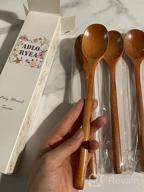 img 1 attached to 🥄 Eco-Friendly Wooden Spoons for Eating, ADLORYEA 9-Inch Small Wooden Soup Spoon Mixing Stirring Tasting, Set of 6 Wood Spoons for Soup and Korean Food, Non-Stick Wooden Eating Utensils review by Dan Kedzior