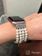 img 1 attached to GEMEK Apple Watch Band 38-49Mm Women IWatch Bands Series 8/7/6/5 - Handmade Pearl Bracelet Strap For Girls Wristband review by Morgan Freeman