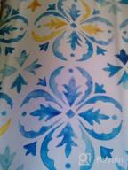 img 1 attached to HAOKHOME 96028 Watercolor Peel And Stick Wallpaper Tiles Removable Blue/White/Yellow Bathroom Home Wall Decor 17.7In X 9.8Ft review by Joel Briggs