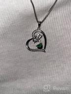 img 1 attached to 💕 FJ Silver Heart Butterfly Necklace: 12 Color Birthstone for Women & Girls review by Stephanie Hicks