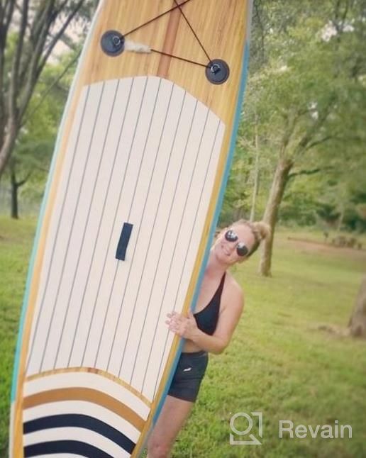 img 1 attached to Goplus Inflatable SUP Board With Premium Accessories For Adults - 10'/10.5'/11' Length And 6" Thickness, Lightweight And Durable With Adjustable Paddle And Carry Bag review by Jonathan Lamp