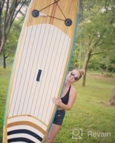 img 7 attached to Goplus Inflatable SUP Board With Premium Accessories For Adults - 10'/10.5'/11' Length And 6" Thickness, Lightweight And Durable With Adjustable Paddle And Carry Bag