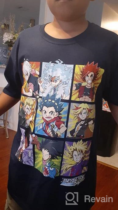 img 1 attached to 🔥 Beyblade Burst Boys' Spinner Tops Design T-Shirt: Graphic Character Grid Edition review by Alex Winnick