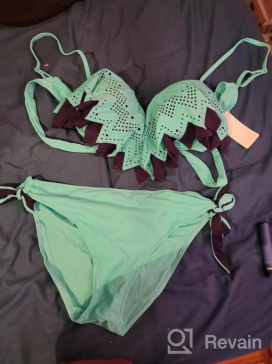 img 1 attached to Sexy Ruffle Bikini Set With Push Up Underwire Top And Bottom For Women, Teen Girls - Holipick Bathing Suit review by Penny Lewis