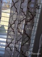 img 1 attached to MIUCO White Sheer Embroidery Trellis Design Grommet Curtains 95" Long For French Doors - 2 Panels (2 X 37" Wide) review by Norlan Pippinmd