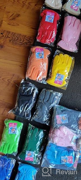 img 1 attached to 🧤 2-Pack Warm Fleece Gloves for Kids, Ideal for Boys or Girls during Winter review by Mark Williams