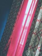 img 1 attached to Red And Gray Alexander Thermal Blackout Grommet Unlined Window Curtain Set Of 2 Panels, 52X96 Inch With Spiral Geo Trellis Pattern - DriftAway review by Nick Grays