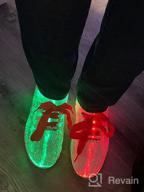 img 1 attached to Festive Holiday Boys' Sneakers with Flashing Lights for Christmas and Halloween review by Heath Cullinan