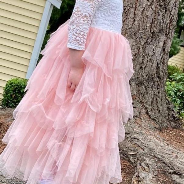 img 1 attached to 👸 Tutu Lace Flower Girls' Cake Dress Skirts: Perfect for Princess Birthday Parties review by Christopher Todd