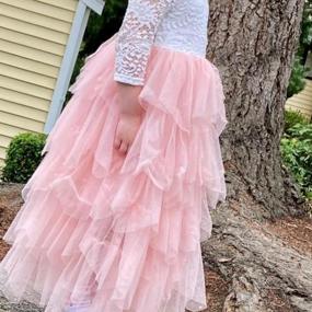 img 6 attached to 👸 Tutu Lace Flower Girls' Cake Dress Skirts: Perfect for Princess Birthday Parties