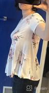 картинка 1 прикреплена к отзыву Hibluco Women'S Summer Tops Short Sleeve Round Neck Floral Print Shirt Tunic Blouse от Homer Reed