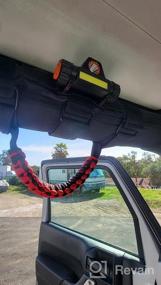 img 8 attached to Blue 2Pcs Upgrade Roll Bar Grab Handles W/ Dome Light For Jeep Wrangler Accessories - Fits 1945-2022 CJ YJ TJ JK JL & Gladiator JT (2.0-4.0 Inch Rods)