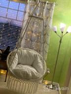 img 1 attached to Fog Grey Deluxe Polyester Macrame Hammock Chair By Vivere - MACRAME-02 review by Steven Bush