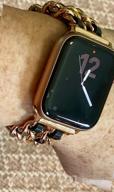 картинка 1 прикреплена к отзыву Rose Gold Bling Diamond Rhinestone Metal Link Bracelet Compatible With Apple Watch Band 38Mm 40Mm 41Mm - Series 8 7 6 5 4 3 2 1 SE Women'S Replacement от Brad Mastermind