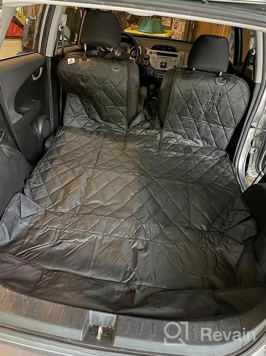img 1 attached to Extra Large SUV Cargo Liner With 60/40 Split And Armrest Pass-Through Compatibility - Black, Made In USA By 4Knines review by Rick Malloy