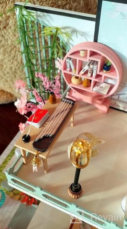 img 1 attached to CUTEBEE Dollhouse Miniature Kit: DIY Creative Room Idea With Furniture, Music Movement And Dust Proof - Perfect For Quiet Time review by Emma Jones