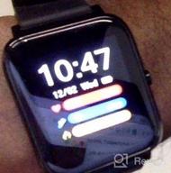 картинка 1 прикреплена к отзыву Женские смарт-часы MuGo, фитнес-трекер 1,69 дюйма с монитором сердечного ритма и сна, часы с шагомером с сенсорным экраном, водонепроницаемый трекер активности IP67 для IOS и Android - розовый от Andre Hawkins
