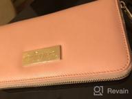 img 1 attached to Women'S Calfskin Leather RFID Blocking Zip Around Wallet - Black review by Oscar Thompson