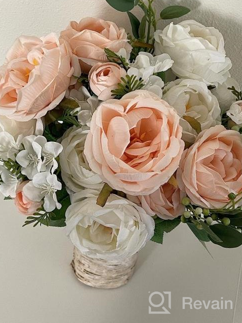 img 1 attached to Stunning Silk Peony Bouquets For Weddings And Home Decor - Veryhome 2 Pack Artificial Flowers review by Aaron Ethridge